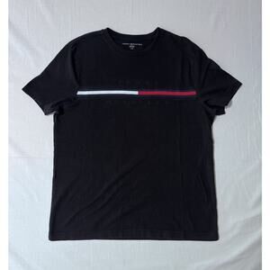 Tommy Hilfiger Men's Short-Sleeve Tino Logo Tee T-Shirt Black - Size L